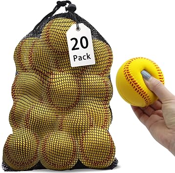 Magicorange Baseball,Foam Baseballs Training Baseballs Unmarked Practice Baseball for Hitting, Soft Toss, Batting, Fielding, Pitching