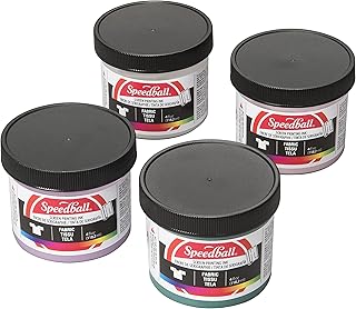 Fabric Screen Printing Ink, Special Edition Colors, 4-Ounce (4-Pack), Polished Pastel