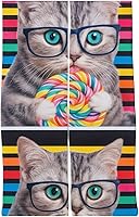 Vista 19 de DJDesigns - Calcetines medianos para niños con impresiones 3D (para edades 5-9)