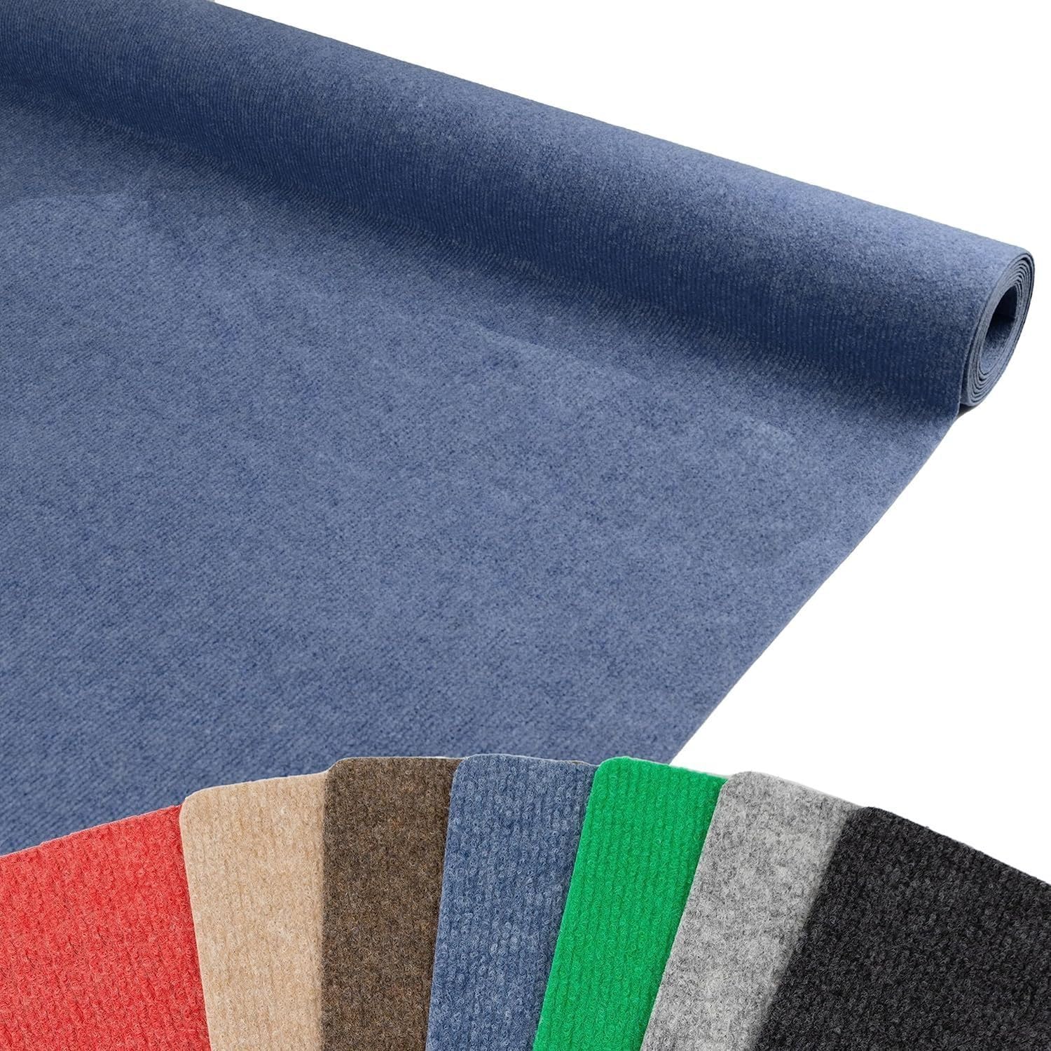 MadeInNature – Moqueta con aguja Malta, Moqueta Longitud y colores a elegir, Azul 2 x 1 m, Anti Fuego B1, Moqueta para ferias, Stands, Eventos, Salón, …