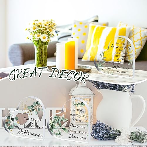 Miniatura 10 de Thyle 18 piezas de regalo de agradecimiento para mujeres, regalos de agradecimiento acrílicos, regalos inspiradores para colegas que dejan el