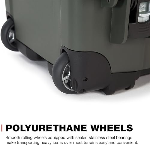 Miniatura 4 de Nanuk 935 Funda protectora de viaje para 3 botellas de vino con ruedas y mango extensible, aprobada por la TSA, color oliva (935-3BTLS6)