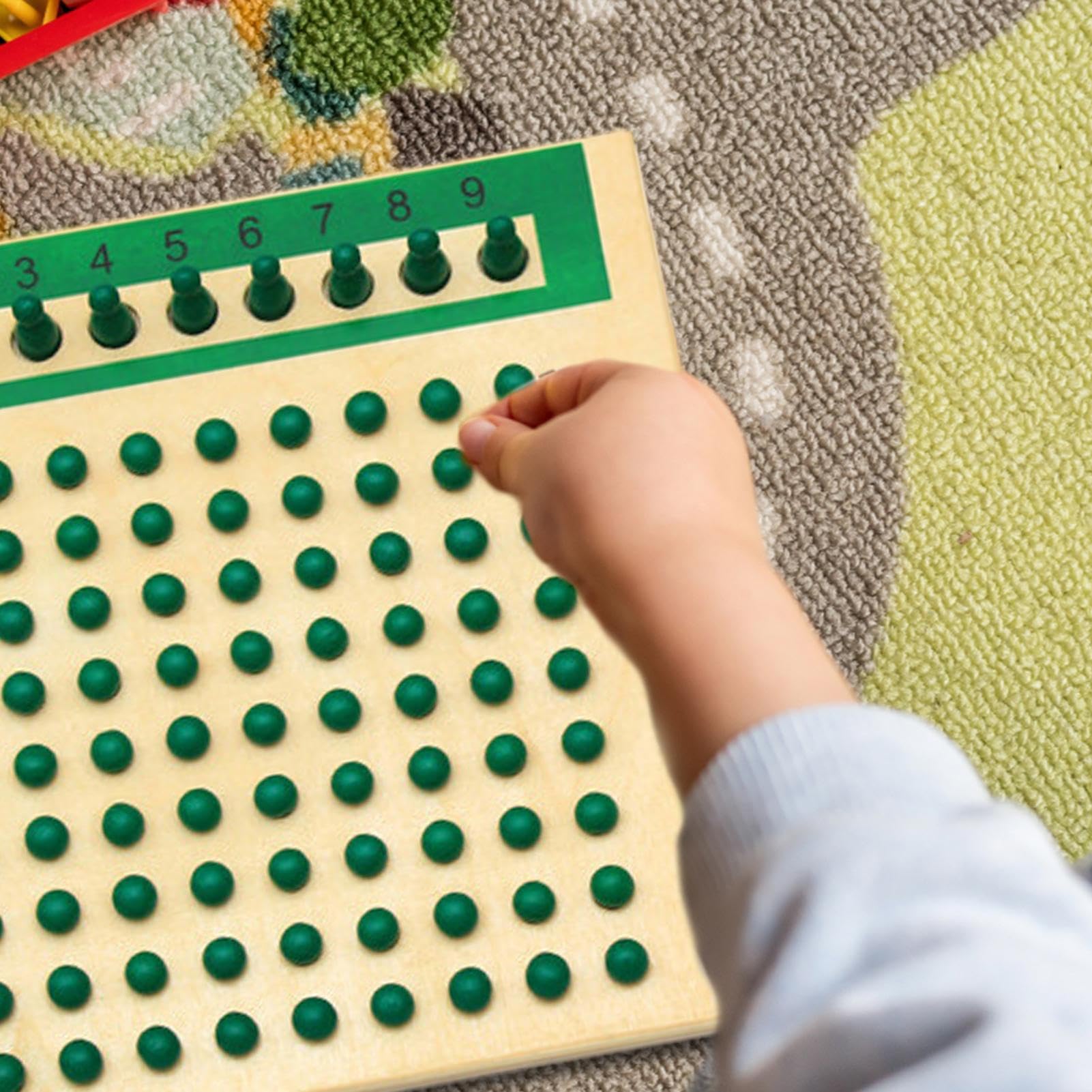 Multiplikationsbrett mit Divisionsbrett, Vereinfachte Version Multiplikationstafel Holz, Multiplikationstabelle Kinder, MontessoriLernen Spiel für Mathematische Manipulationen Kinderzählspielzeug