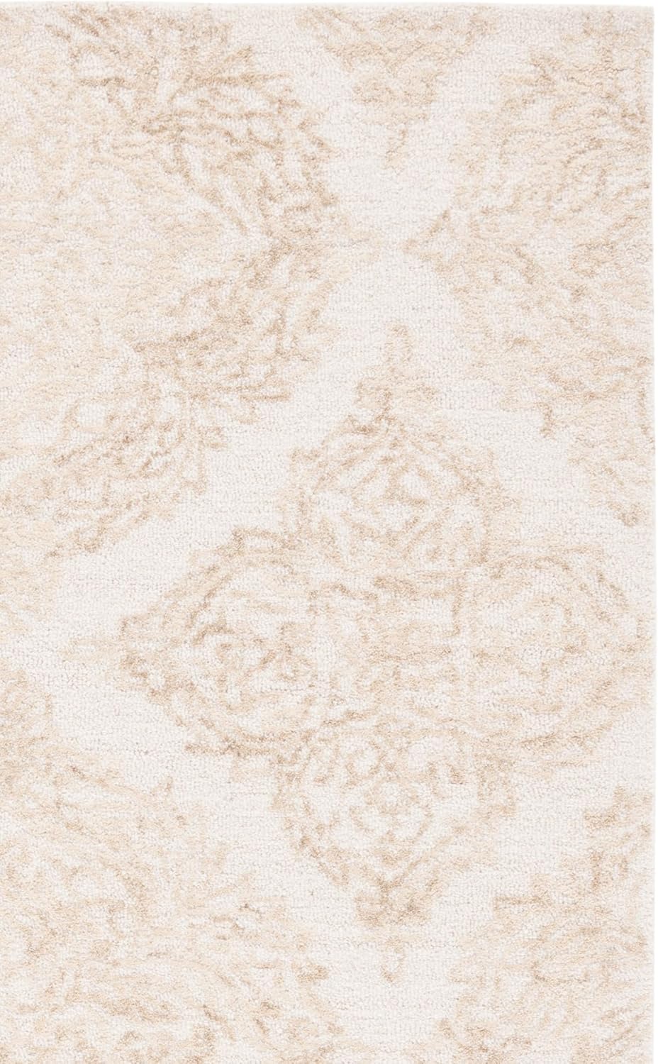 SAFAVIEH Abstract Collection Accent Rug - 2' x 3', Ivory & Beige, Handmade Wool, Ideal for High Traffic Areas in Entryway, Living Room, Bedroom (ABT346B)