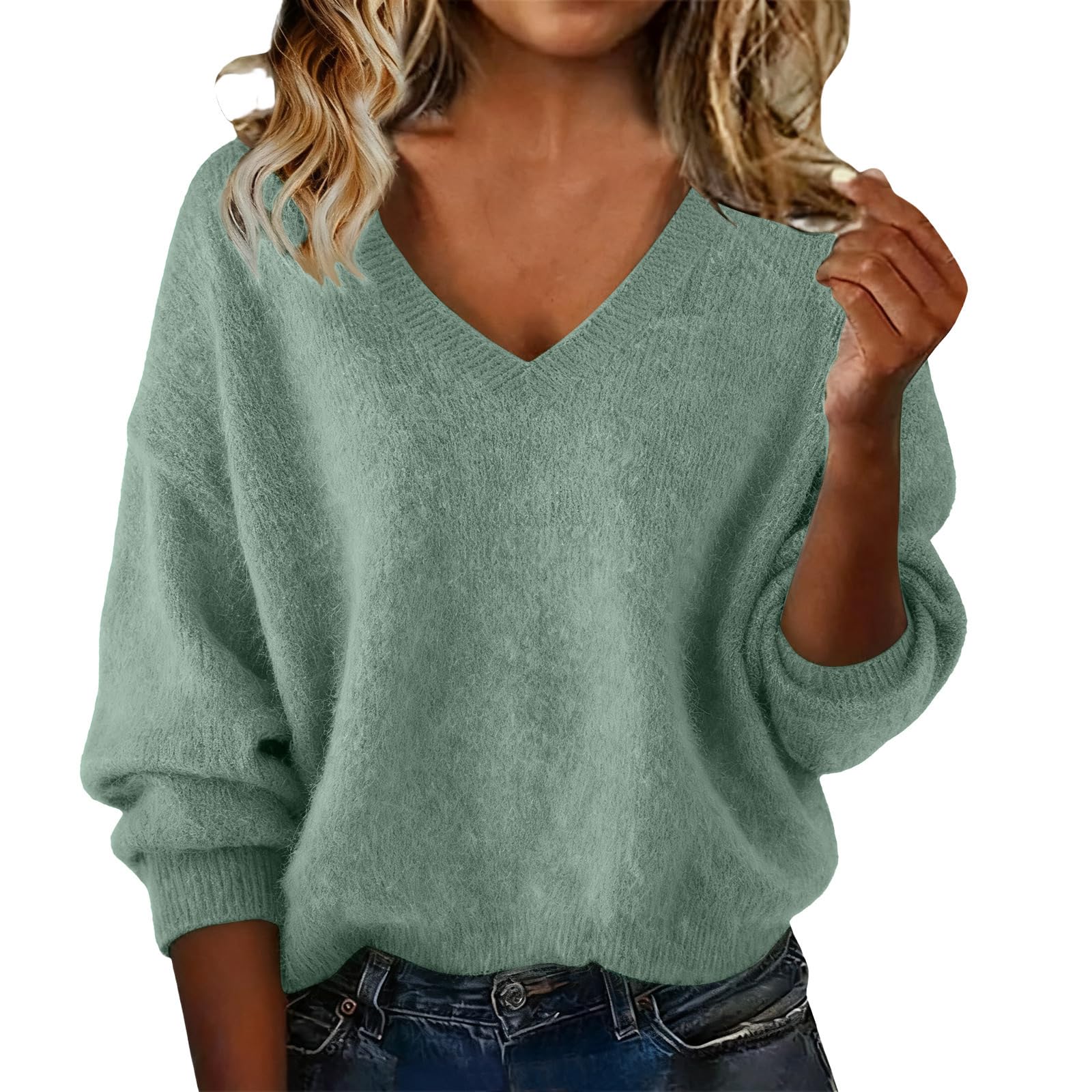 Women Cashmere Sweaters Merino Wool Blend Hoodies with Drawstring Thick Sweater