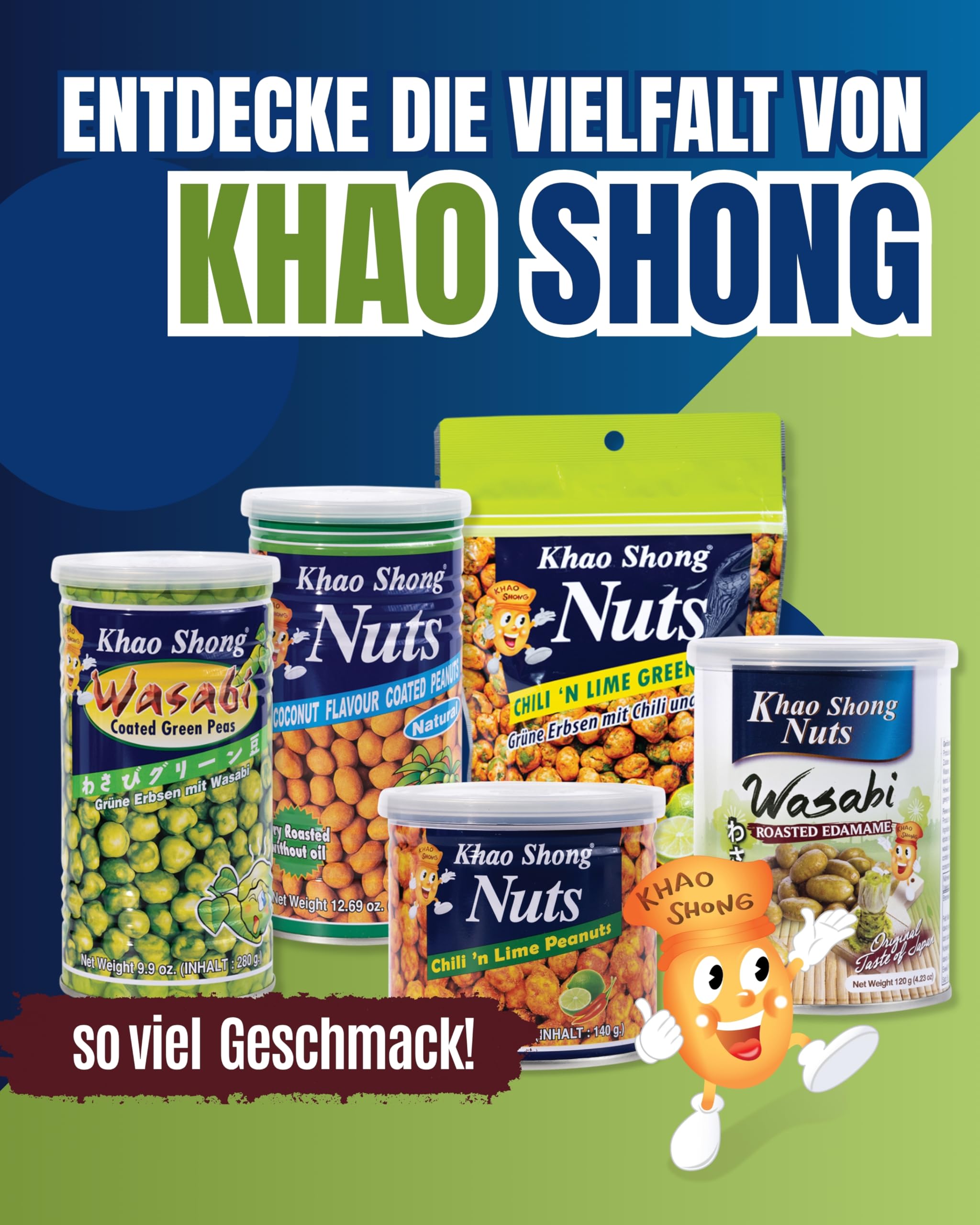 KHAO SHONG Cacahuetes recubiertos de teriyaki 1 x 140 g