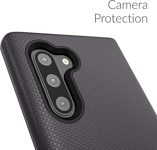 Miniatura 3 de Crave Para Galaxy Note 10 Caso, Funda De Doble Capa De Protección A Prueba De Golpes Para Samsung Galaxy Note 10 (6.3 Pulgadas) - Negro