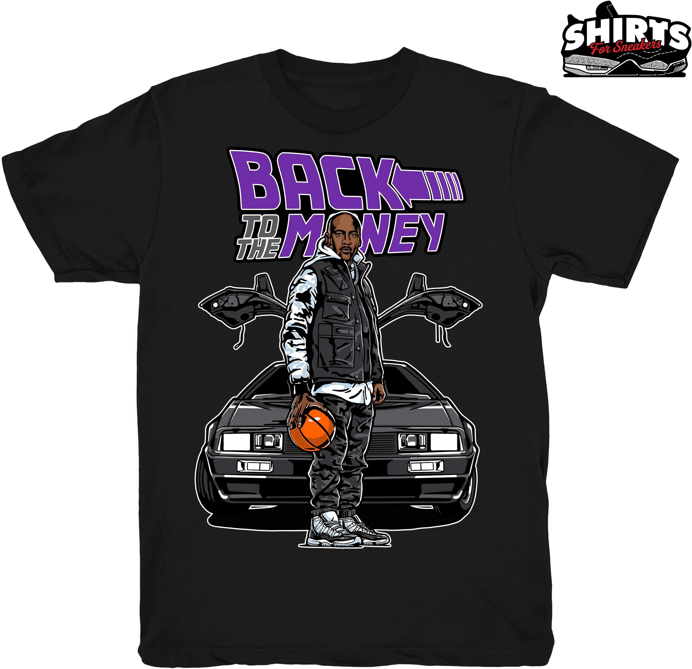 Concord 11 to The Money Shirt to Match Jordan 11 Concord Sneakers Black t-Shirts