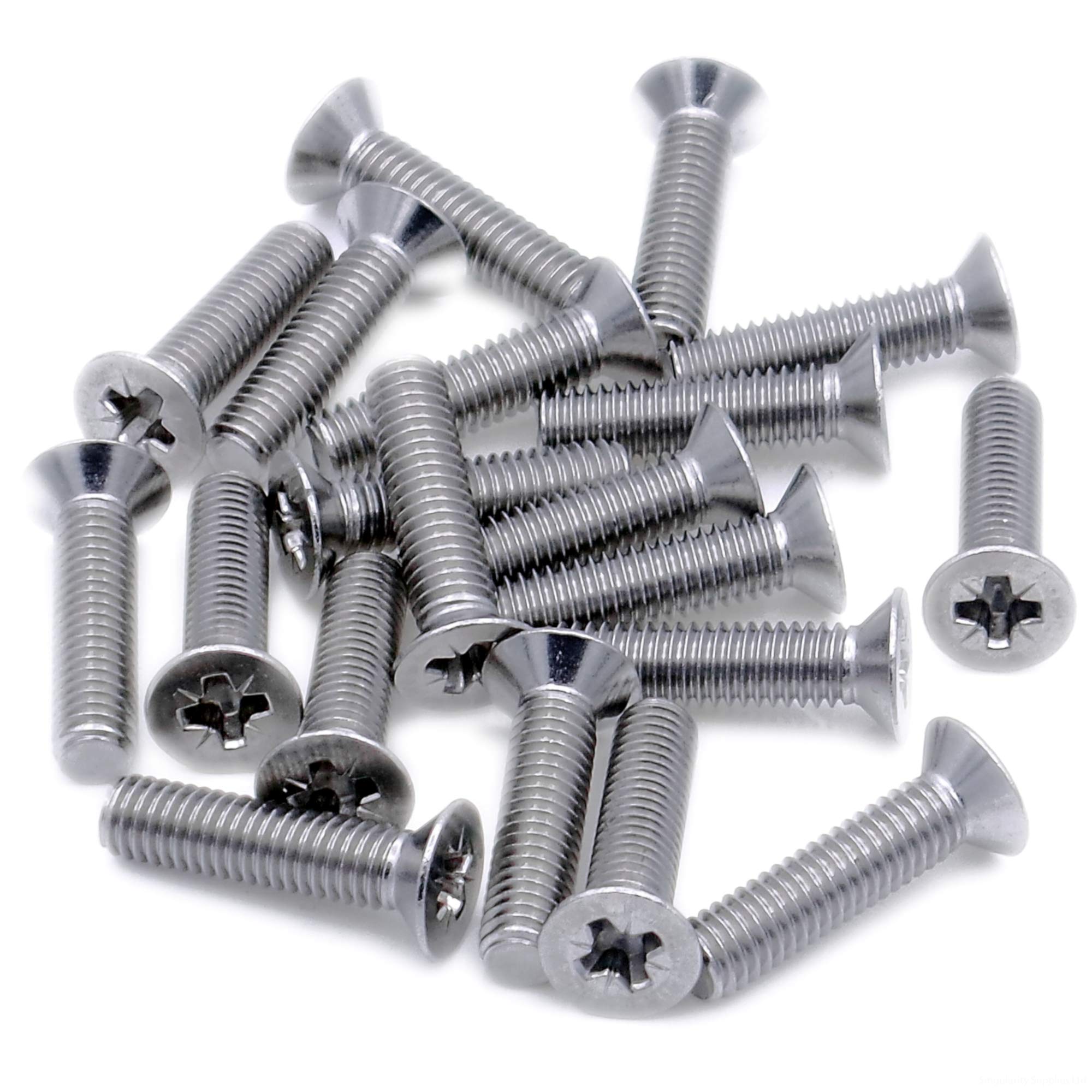 Singularity Supplies M1.6 (1.6Mm X 10Mm) Pozi Countersunk Machine Screw (Bolt) - Stainless Steel (A2) (Pack Of 20)