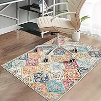 Vista 8 de Tapetes para sillas de oficina para suelo de madera dura, 48 x 60 pulgadas, tapete para silla de escritorio para suelo duro, tapete para silla