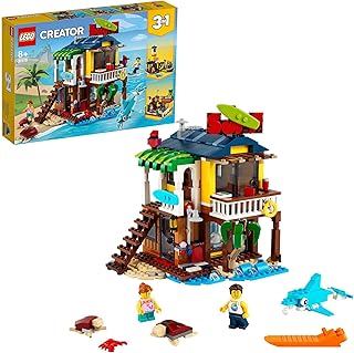 LEGO - Creator 3in1 Surfer Beach House 31118 Building Kit Featuring Beach Hut and Animal Toys, New 2021 (564 Pieces)