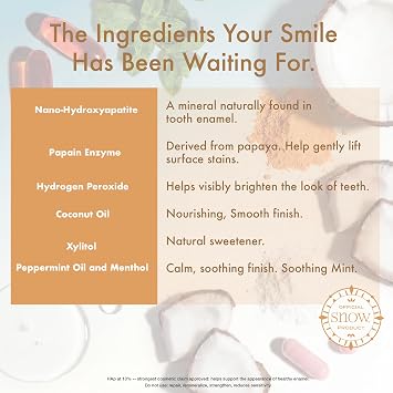 SNOW Extra Strength Teeth Whitening Toothpaste Nano-Hydroxyapatite - 3.4 oz
