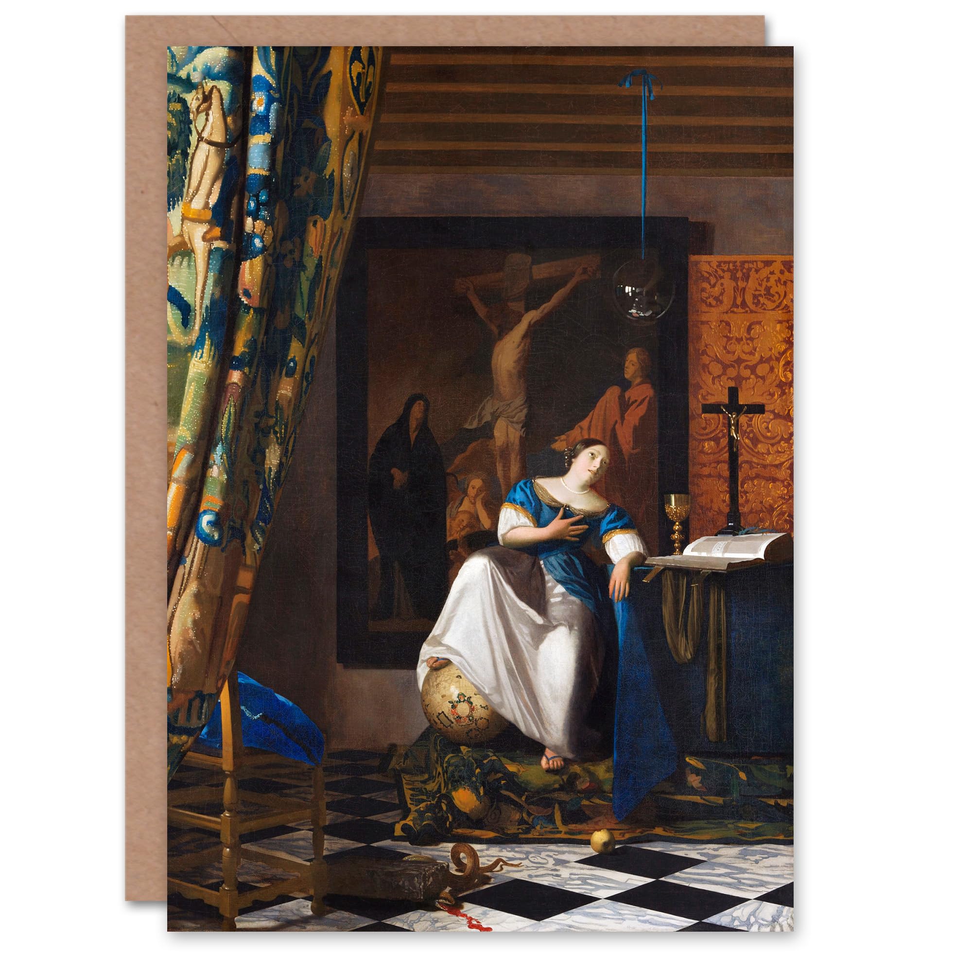Artery8 Johannes Vermeer Art Card Allegory of the Catholic Faith