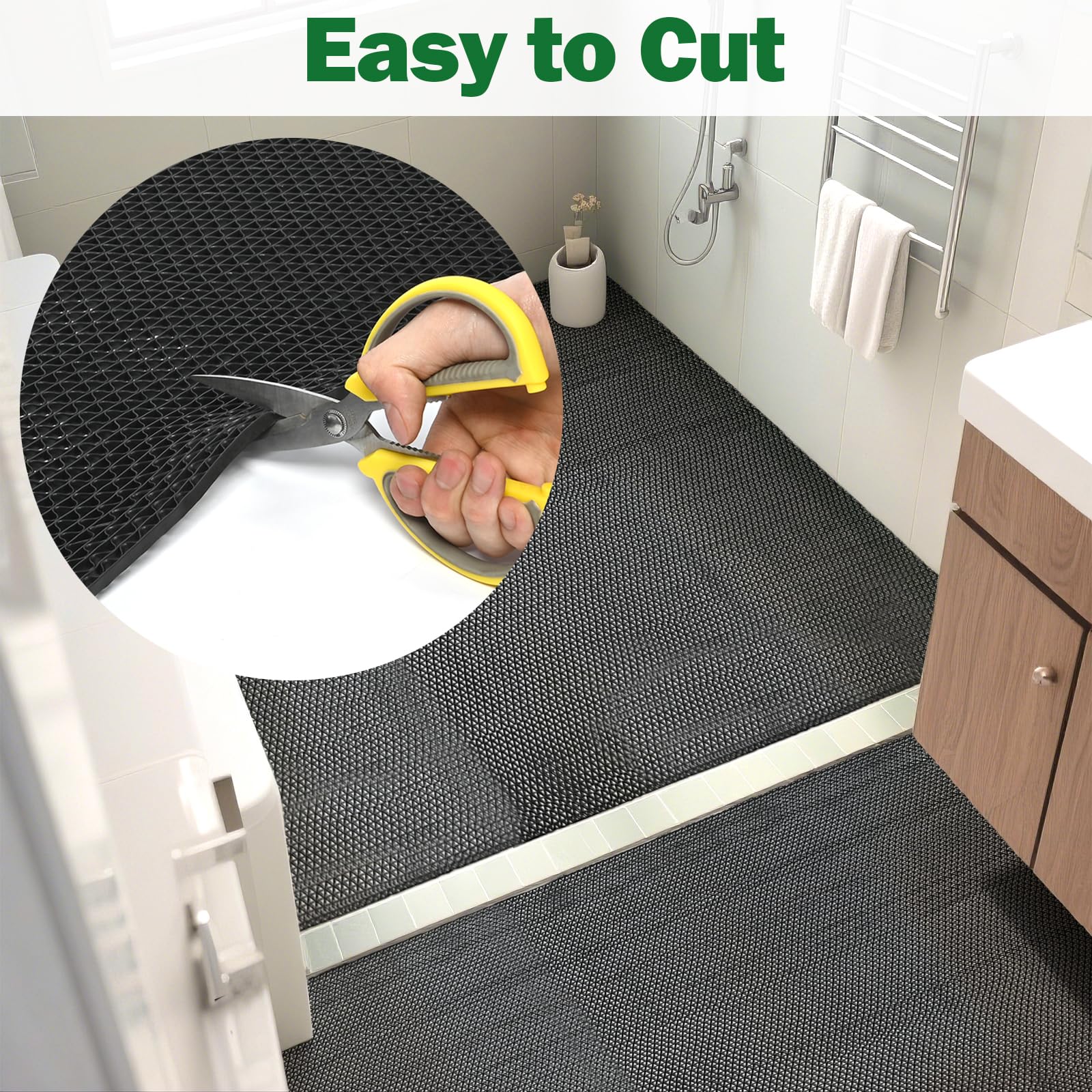 jxgzyy Commercial Drainage Mat Non Slip Floor Matting 3'x16.4', Black — Amazon image 5