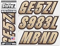 Vista 10 de Stiffie Techtron Vino/Negro 7,6 cm Adhesivos para Registro de Barcos y Motos Acuáticas • Pegatinas de Números y Letras