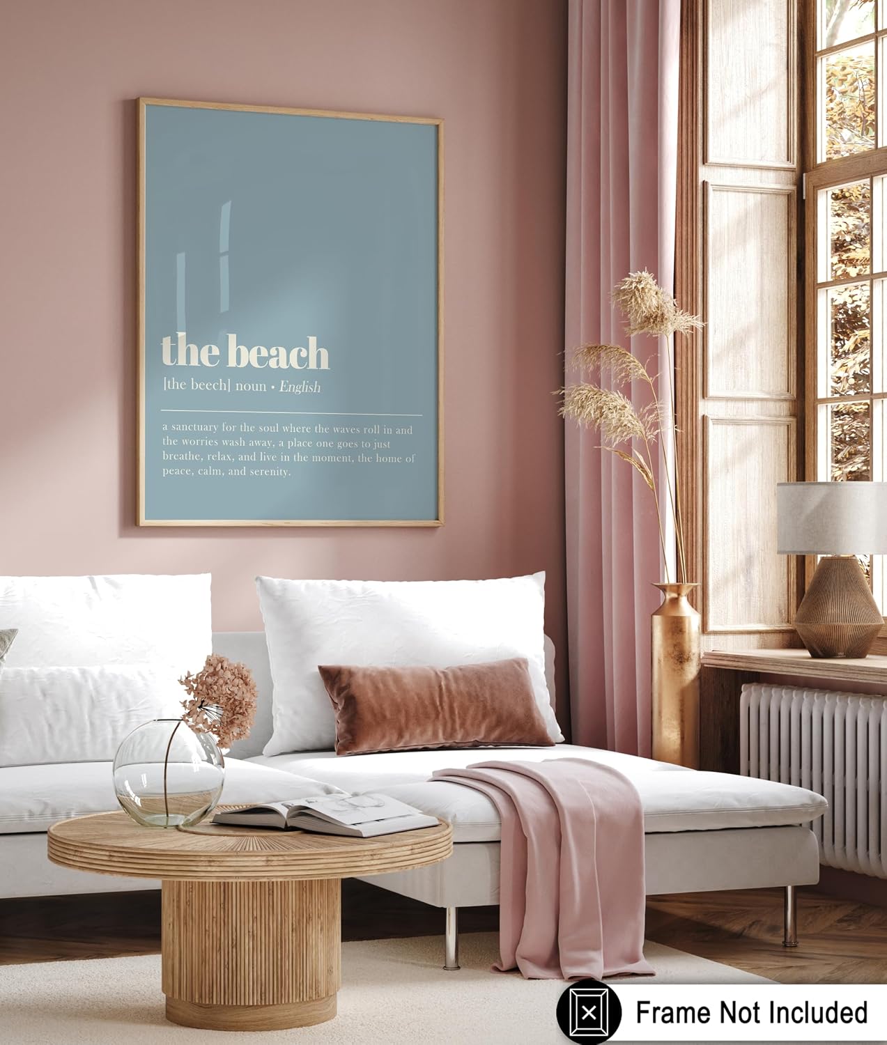 Poster Master Definition of The Beach Print - Typography Poster - Dictionary Art - Minimal Gift for Men & Women - Decor for Bedroom, Living Room or Dorm - 8x10 UNFRAMED Wall Art