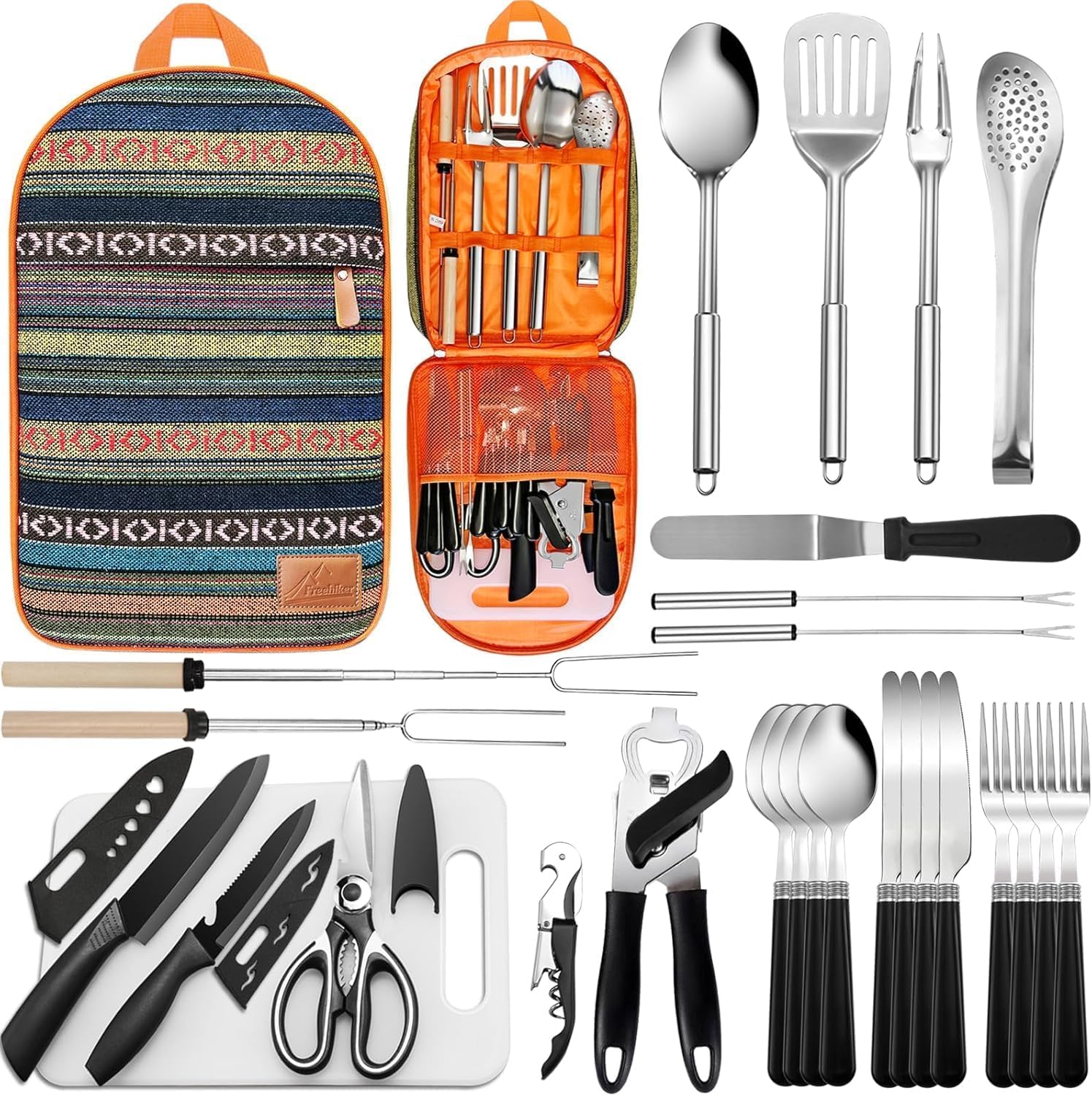 Amazon | キャンプ用品 バーベキュー 調理器具 【27点セット】防災用品