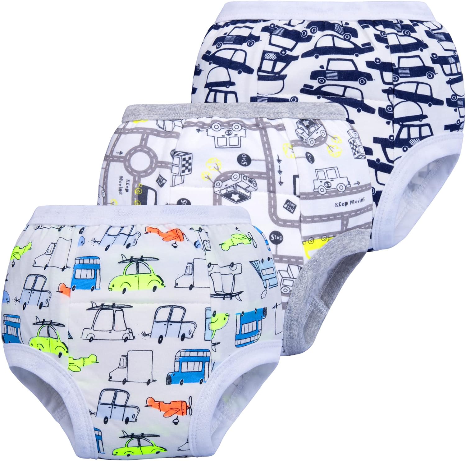 BIG ELEPHANT Baby Boys Toddler Potty Training Pants 3 Pack Cotton Pee Underpants : Baby
