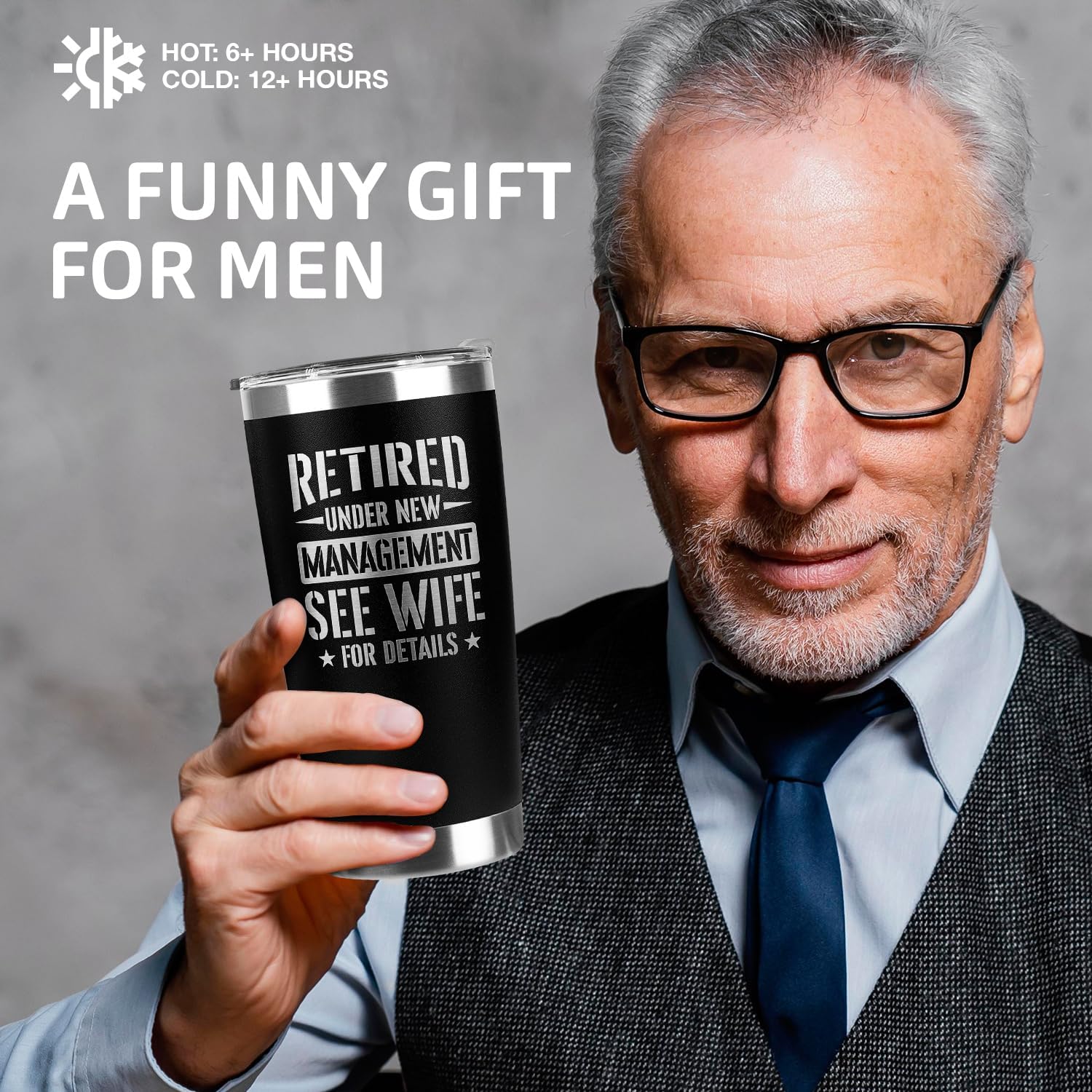 Funny Retirement Gifts for Men 2026 - Retirement Gift Ideas, Best Retired Gifts for Men, Boyfriend, Dad, Husband, Boss, Farewell, Coworker Leaving Goodbye, 20oz Retirement Tumbler - Image 4