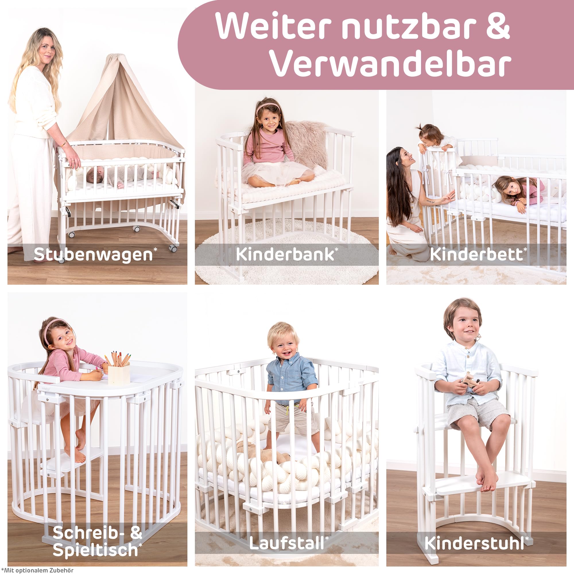 babybay maxi 160102- Cuna de colecho multiusos lacada en color blanco [importado de Alemania]