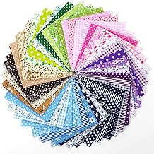 42 Pezzi Tessuto Cotone, Stoffa Patchwork Tessuti a metraggio, Scampoli Stoffe per Cucito Creativo al Metro per Bambini Fai da, 25 x 25 cm
