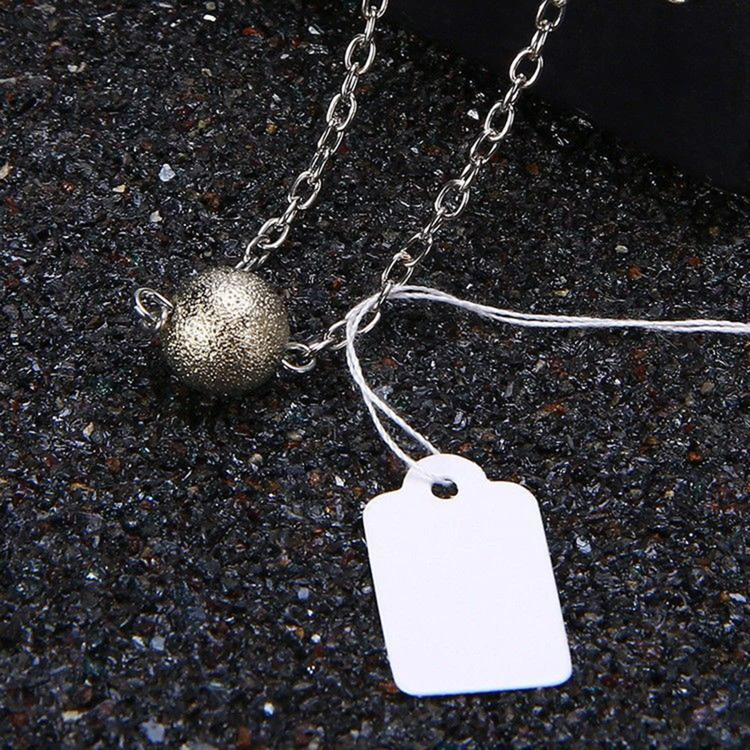 500 Pezzi Gioielli Prezzo Tag, Bianco Cartellini Per Prezzi Etichetta Di Prezzi Vuoto, Cartellini Prezzi, Mini Etichette Prezzi Per Gioielli, Anelli, Collane, Orecchini (12 * 60mm - 9