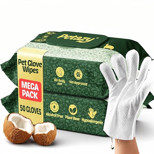Pet Glove Wipes for Dogs & Cats - Paws, Ears