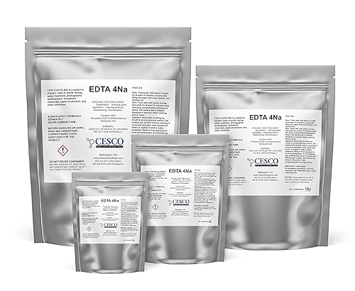 Miniatura 2 de Cesco Solutions TETRASODIUM EDTA - Suavizante de agua - Polvo de EDTA de tetra sódico - Agente quelante EDTA - Secuestra iones metálicos - Reduce la