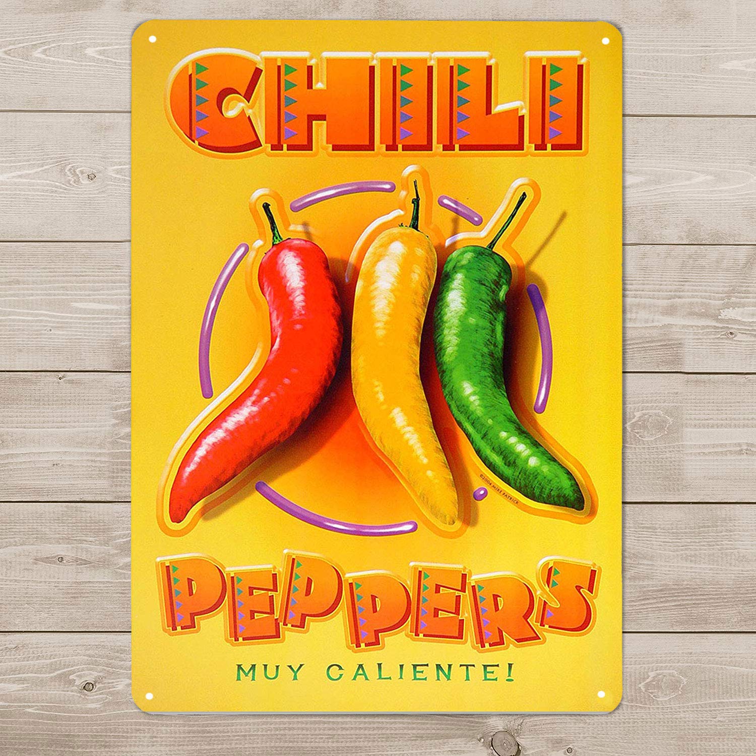 Amazon.com: Chili Peppers Vintage Metal Sign, Aluminum Wall Plaque