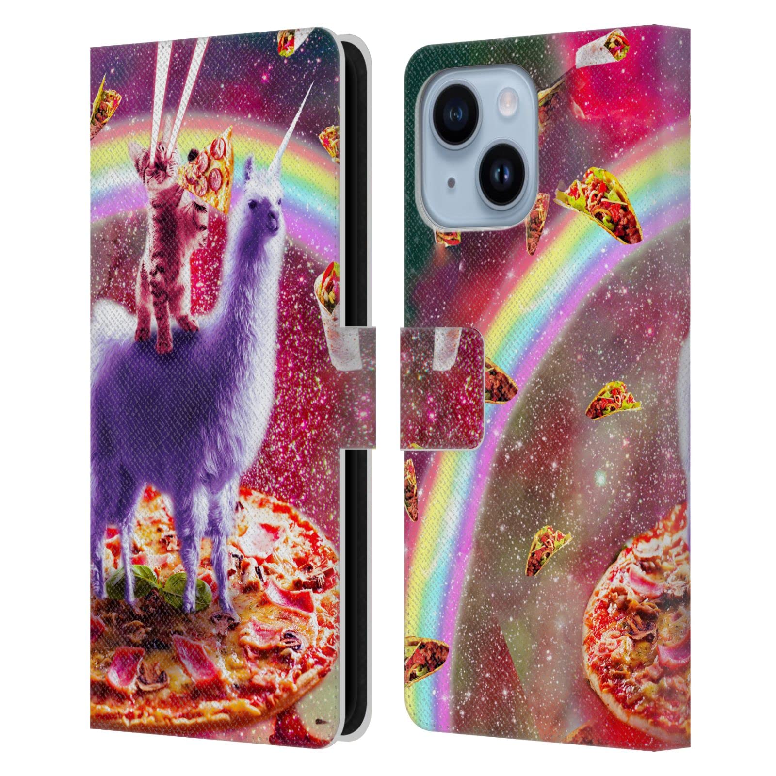 Étui portefeuille iPhone 14 Plus antichoc cuir Random Galaxy - 7