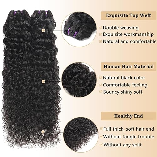 Miniatura 2 de 10A Human Hair Bundles Straight Hair 4 Bundles 14 16 18 20 Inch Bundles Human Hair Brazilian Straight Hair Bundles Unprocessed Virgin Hair Weave
