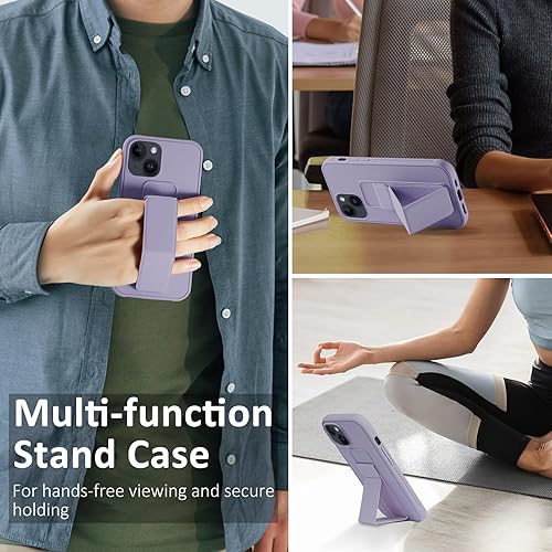 Miniatura 3 de Varikke Funda para iPhone 15 con soporte, multifuncional, magnética, vertical y horizontal, con función atril para iPhone 15 2023, bonita funda