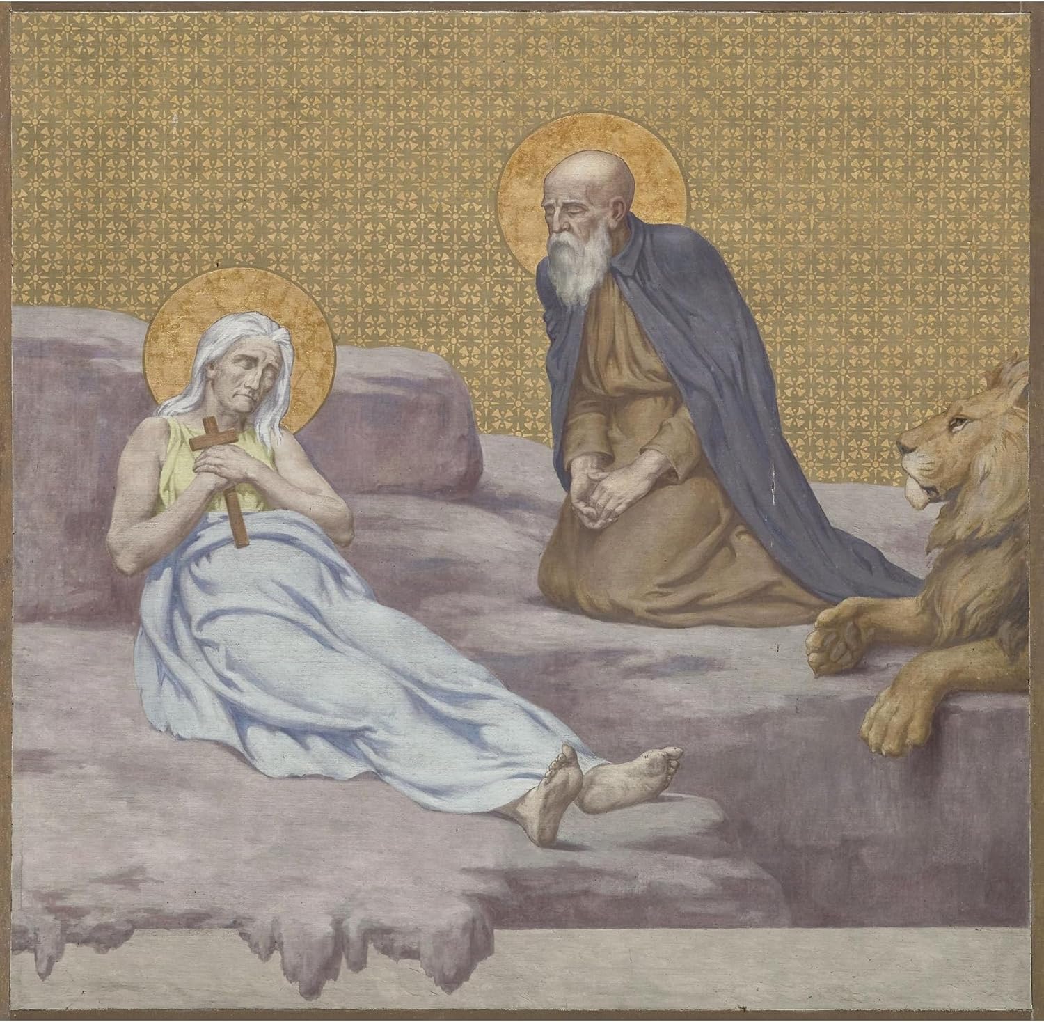 ArtDirect Saint Jerome (1889-1898) Unframed Art Print Giclee Poster by Pierre Puvis de Chavannes - Ready for Framing with Customization Sizes 8x8, 11x11, 16x16, 25x24, 37x36 and 49x48 inches