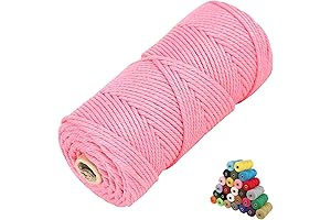 45 Color Options Macrame Cord: Your Gateway to Vibrant Macrame Creations in Pink