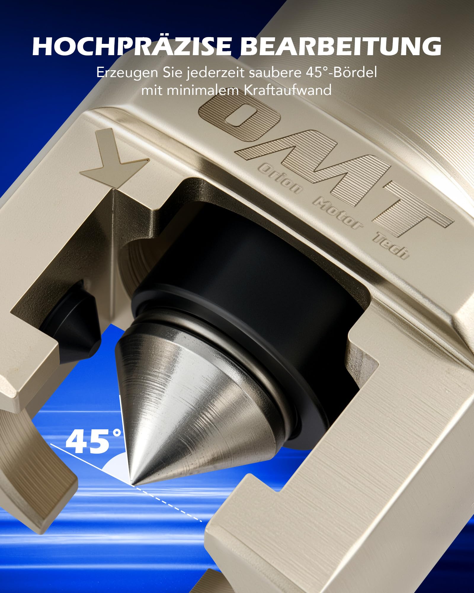 Orion Motor Tech HVAC Bördelgerät-Set, Magnetische Höhenbegrenzung 1/4"-3/4" & 6-19 mm Rohr-Bördelwerkzeug für 45° Exzentrische Einzelbördel, Set mit Rohrabschneider & Entgrater
