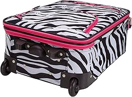 Amazon.com: Rockland Fashion Softside Upright Luggage Set, Pink