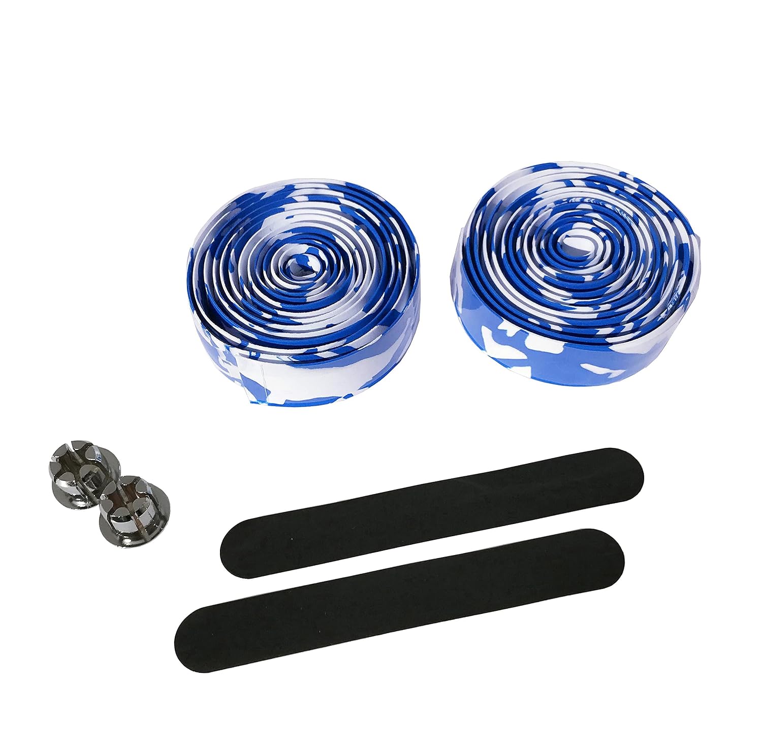 CarbonEnmy multi-colour handlebar tape, bar tape, road bike handles cork (blue-white). - Image 5