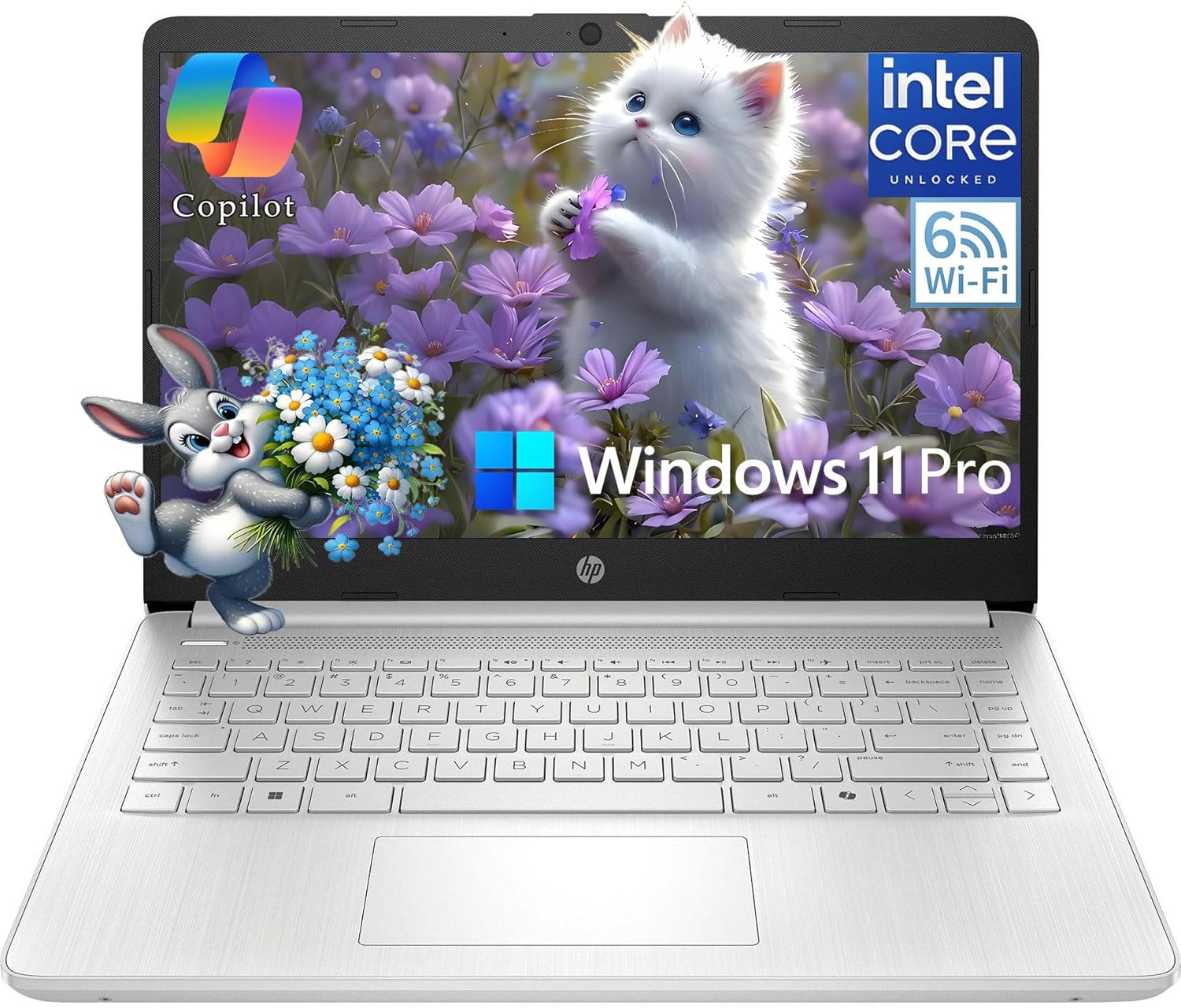 HP 14" Student Business Laptop Computer, 1-Year Office365, Intel N150 CPU(Beats i3-1115G4), 8GB RAM, 384GB Storage (128GB UFS + 256GB MSD), WiFi 6, BT 5.4, Windows 11 Pro S, Natural Silver