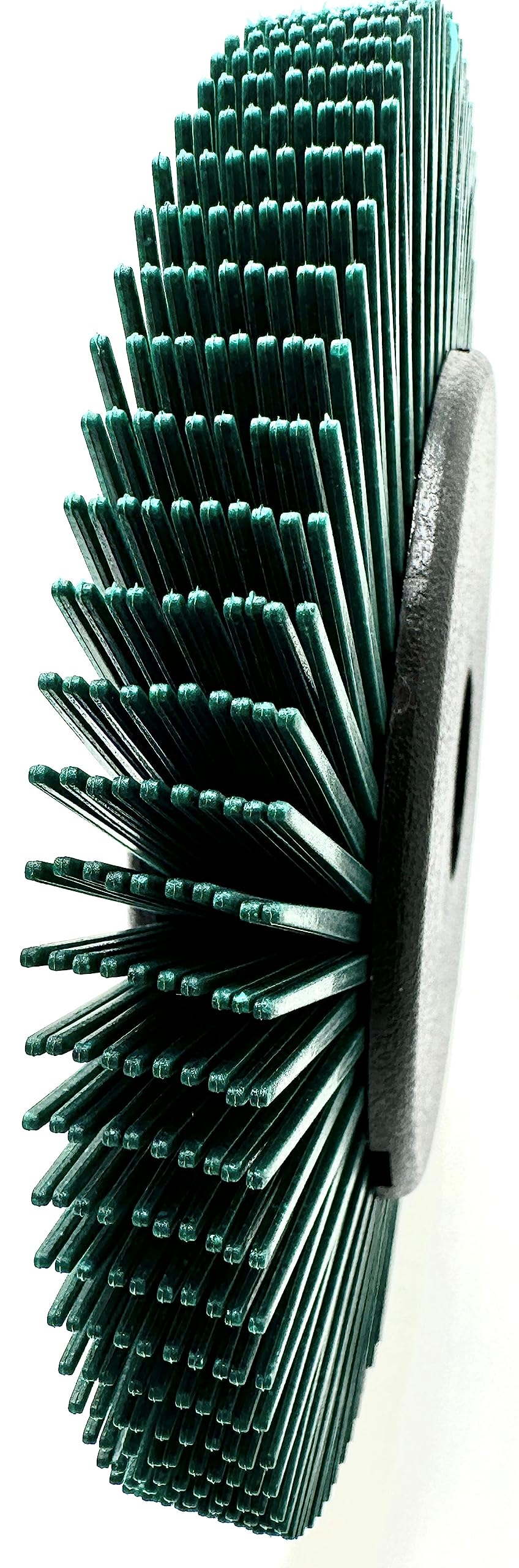 Cepillo de cerdas radiales, 15,24 cm x 1,27 cm x 2,54 cm, grano 50 (verde) con adaptador (paquete de 1)