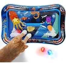 Cat Water Sensory Play Mat with Glowing Balls, Thickened Cat Water Bed Toy for Cats Dogs Kittens Puppies Pets