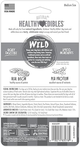 Vista 32 de Nylabone Healthy Edibles Wild Natural - Premios para perro con sabor a venado, sabor de larga duración