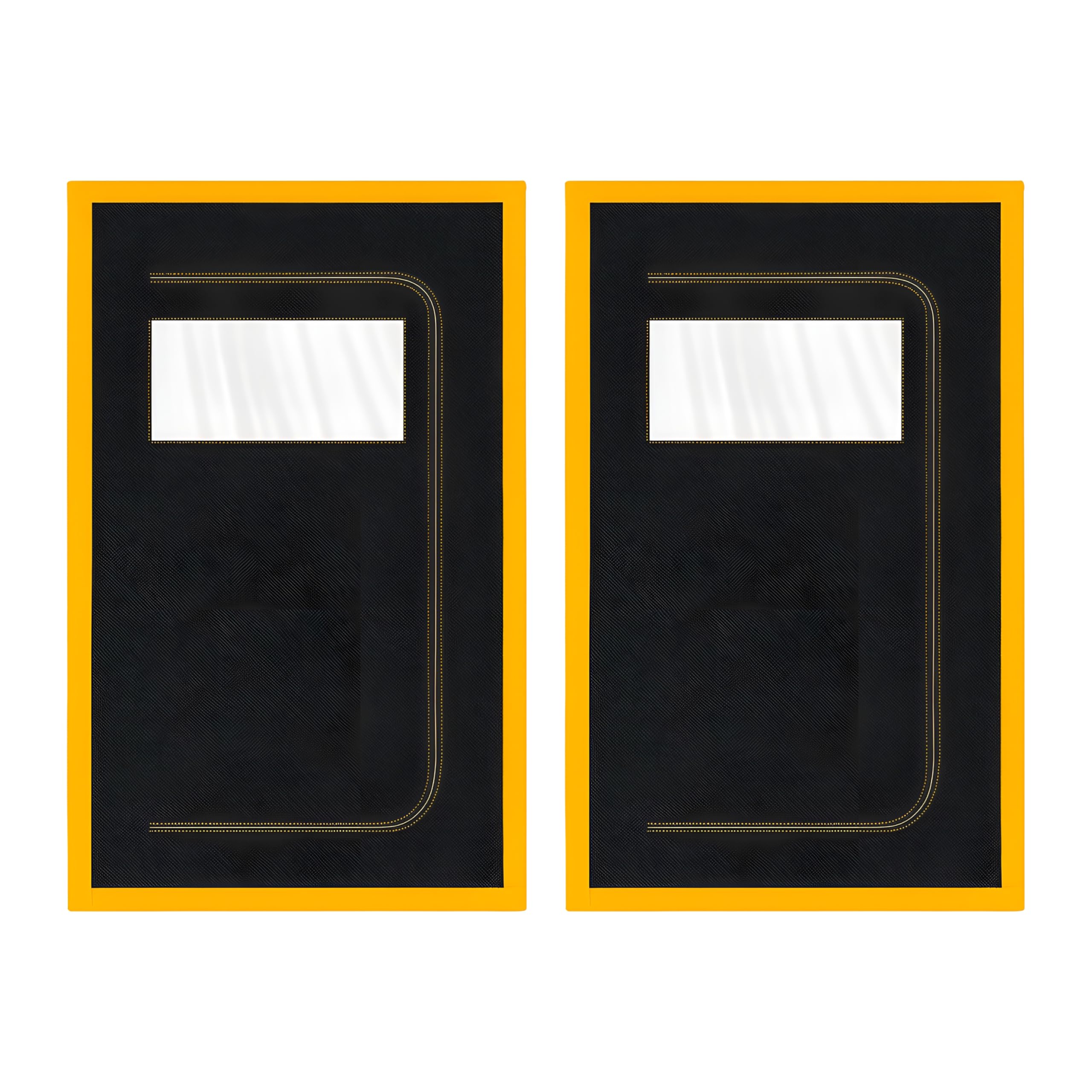 2x Dust Door with Zip 110 x 220 cm - Dust-Barrier Doorway Curtain ¿ Double-Sided - Black