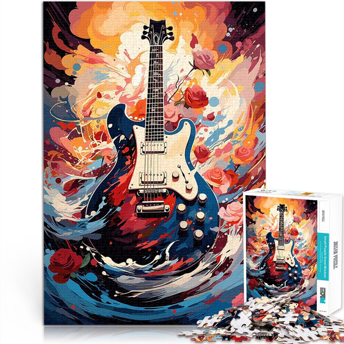 1000 Piece Jigsaw Puzzle for teenagers Epic Guitar Resonance Mustermontage Wanddekoration Einzigartige Geburtstags- und Weihnachtsgeschenke52x38cm