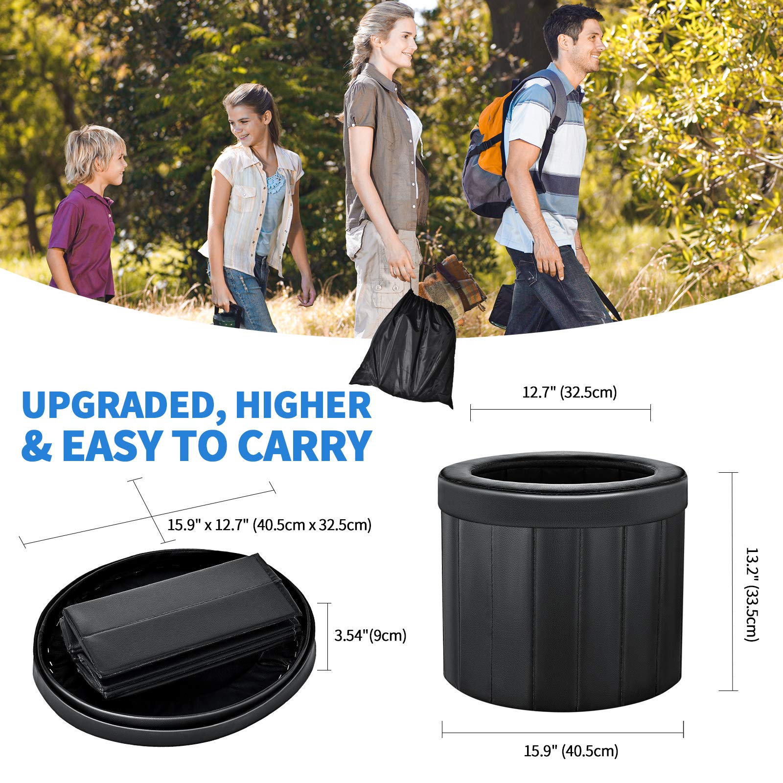 Portable Toilet Camping Gear Toilet,Portable Folding Toilet Travel Toilet Car Toilet Bucket