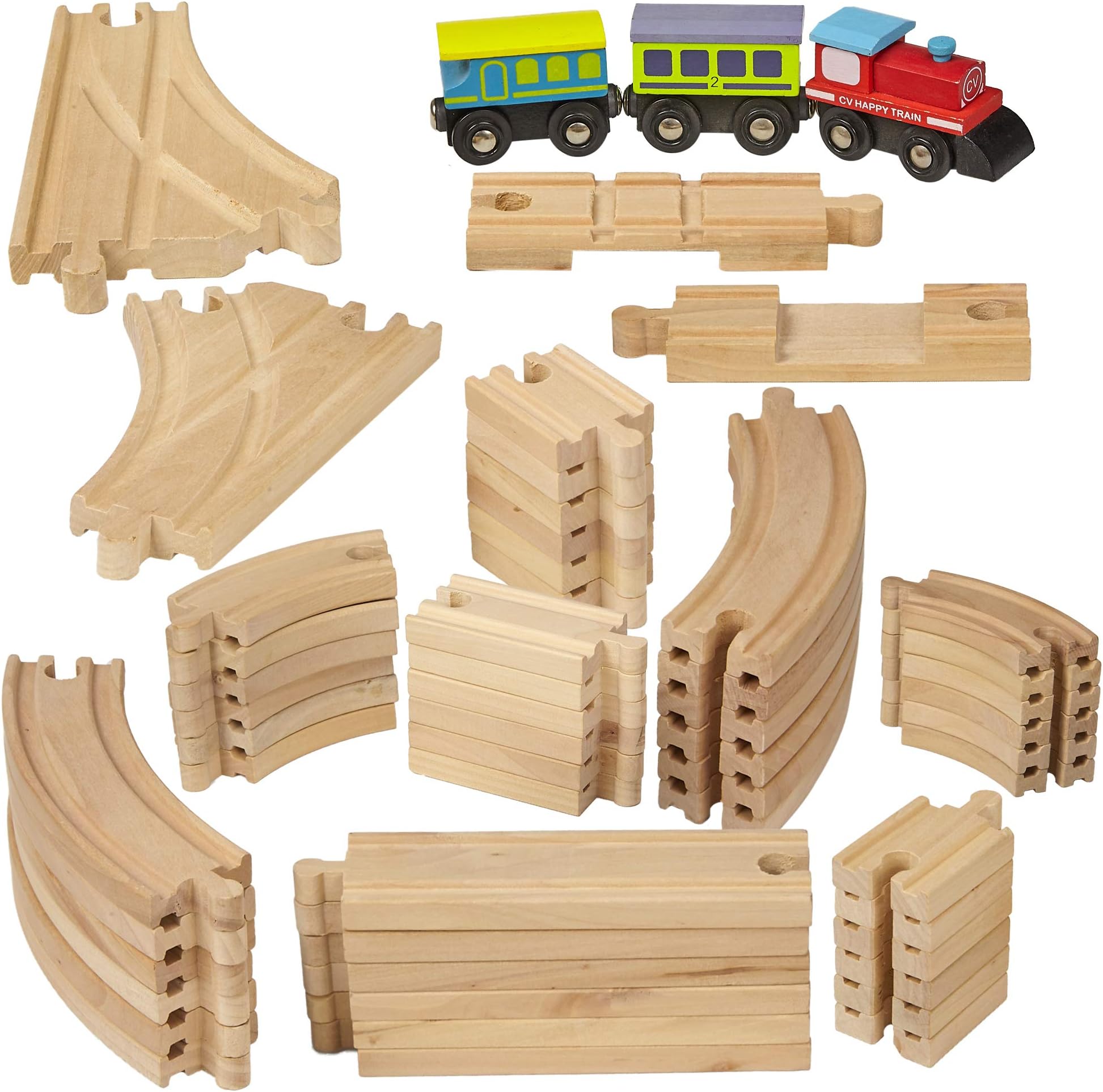 Wooden Train Tracks (55 Pc)