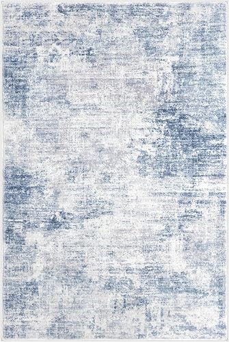 Miniatura 279 de IOHOUZE Alfombra pequeña abstracta de 2 x 3 pies, alfombra de entrada lavable para entrada interior, alfombras con respaldo de goma, alfombra Gris