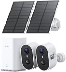 aosu Security Cameras Outdoor Wireless Home System, Solar Powered, Cross-Camera Tracking, True 2K HD Color Night Vision, Spotlight, Motion Alert, No Subscription Required, Easy Setup, 4-Cam-Kit