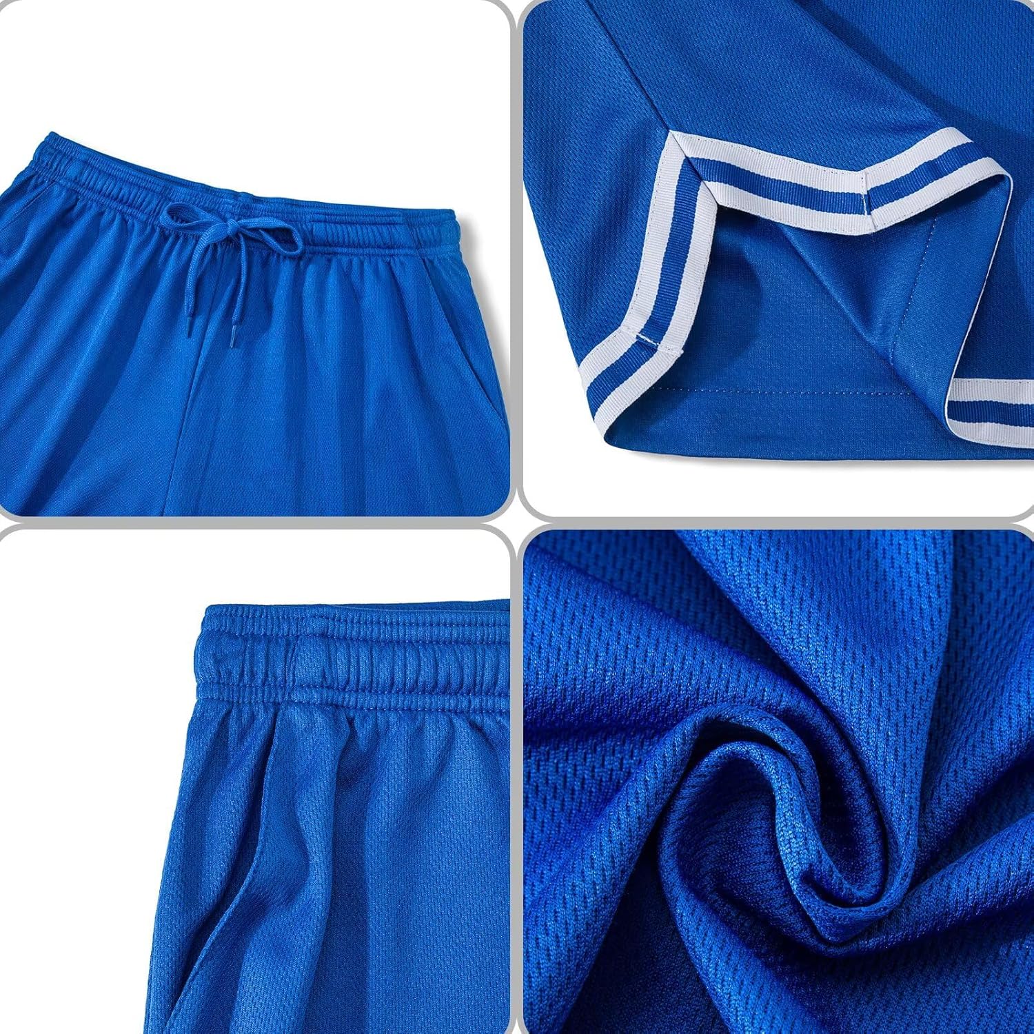 LeeHanTon Men's Basketball Shorts Running Athletic Workout Shorts Breathable Gym Shorts Quick Dry