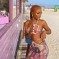 Vista 2 de Cabello estirado de fibra Kanekalon para trenzar con cabello humano, color rojizo, para trenzas de caja, 26pulgadas