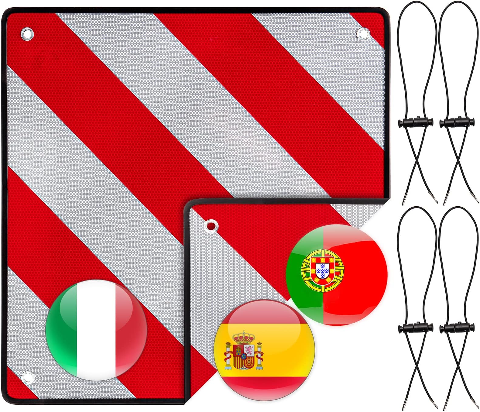 2er-Pack Warnschilder Mit Linkem Pfeil – 30,5 X 15,2 Cm, Aluminium, Reflektierend & Wetterfest